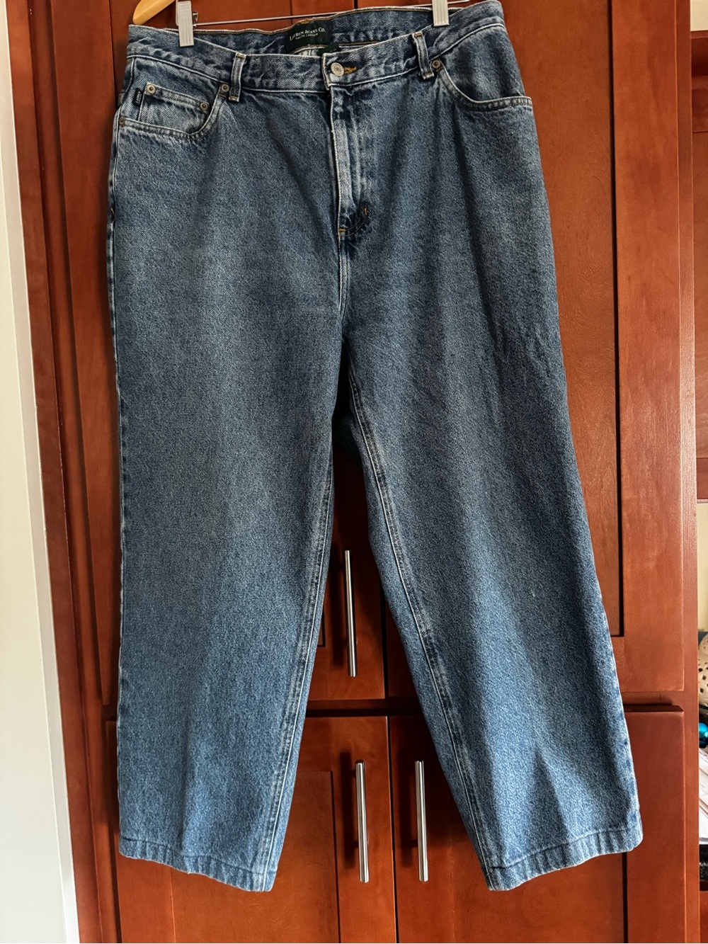 Ralph Lauren Women’s Mid-Blue Relaxed Jeans Size 14w